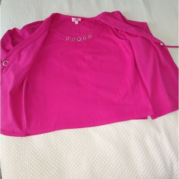 Quaker Factory L pink sweater set - Picture 3 of 11